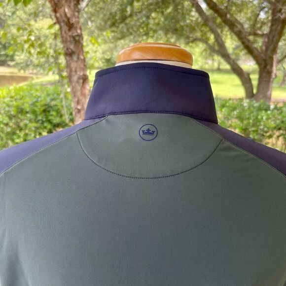 Peter Millar Crown Colorblock 1/2 Zip Stretch Pullover. Size Medium. Carmody Inv - Picture 6 of 11